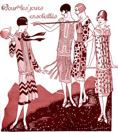 ファッション：1925年5月のデイ・ドレス 作： Unbekannter Künstler