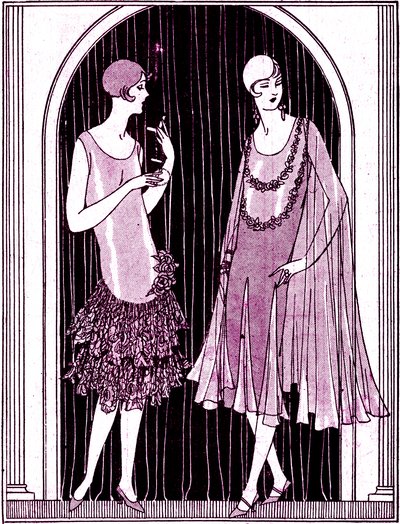 ファッション：1925年5月のイブニングドレス 作： Unbekannter Künstler