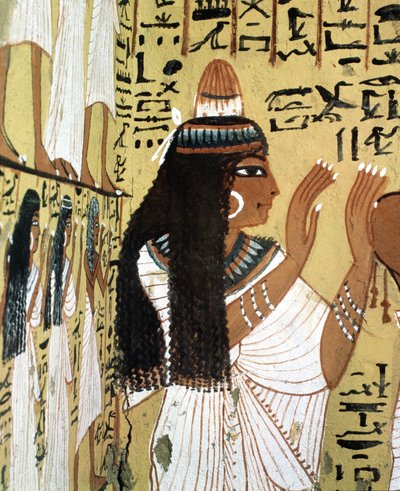 職人の墓、オランテの像。 ルクソール、エジプトの Deir El Medineh のサイト。 作： Leopold Blonder