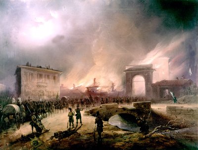 9月20日、イタリアによるローマの火災と占領 作： Unbekannter Künstler