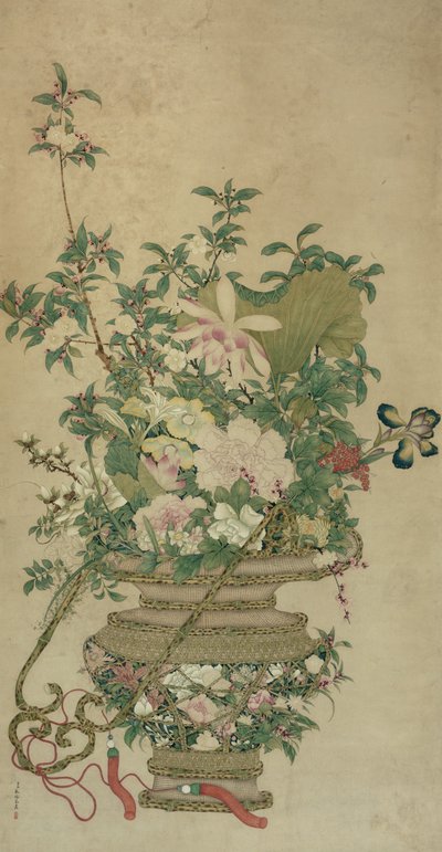 四季の花々、清朝、18〜19世紀 作： Unbekannt