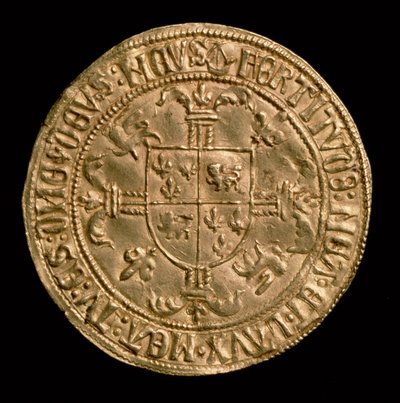 アキテーヌ公シャルル（1433-1477）のフォール・ドール 裏面には紋章が描かれ、ボルドーで鋳造された。 作： Unbekannt