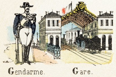 G-Gendarme Gare-アルファベット-子供向けエンターテインメント-イメージエピナル、人気のセリエc.1890（イラスト） 作： Unbekannt