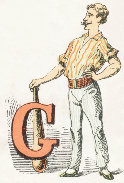 G - Gymnaste - Childish Alphabet, Editions Gordinne 1920 (e.g. engraving) 作： Unbekannt