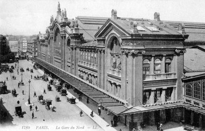 パリ、北駅、1900年頃 作： Unbekannter Künstler