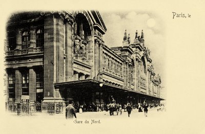 パリ、北駅、1900年頃 作： Unbekannter Künstler