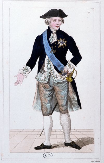 1810年頃、国民衛兵司令官ラファイエット将軍（エングレーヴィング） 作： Unbekannter Künstler