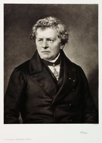ゲオルク・シモン・オーム、ドイツの物理学者、1840年頃 作： Unbekannt