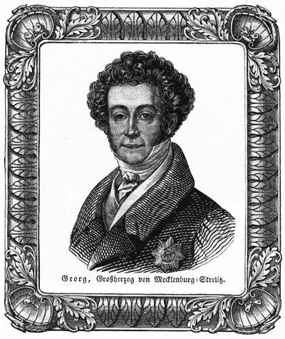 ジョルジュ・ド・メクレンブール・シュトレリッツ（1779-1860）-メクレンブルク・シュトレリッツ大公ジョルジュ（1837年7月8日付「Das Pfennig Magazin」223号より 作： Unbekannter Künstler