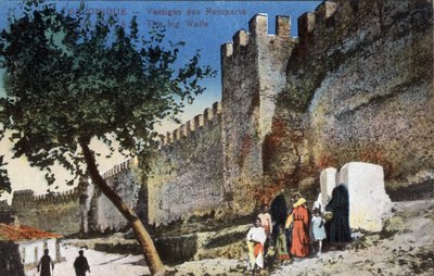 ギリシャ、テッサロニキ（またはテッサロニキ）。城壁の残骸 - ポストカード 1914-1918 作： Unbekannt