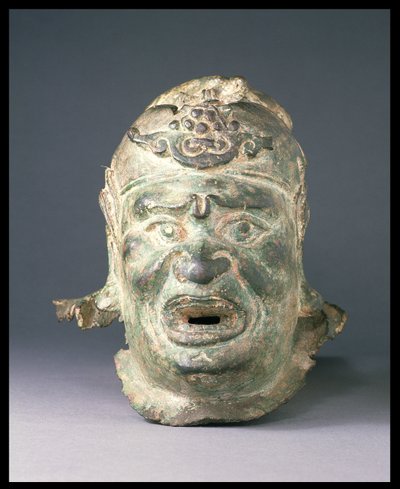 墓や寺院の入り口にあった守護像の頭部（「dvarapala」の可能性あり）中国、明時代 作： Unbekannt