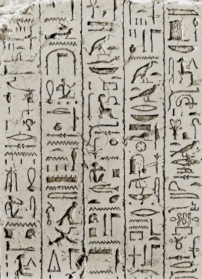 Ramesside、Denderah、エジプトの期間の象形文字。 作： Leopold Blonder