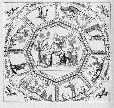 古代ローマの歴史。教会の上部に描かれた1世紀の絵画 作： Unbekannt