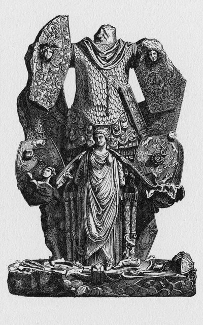 古代ローマの歴史。1872年のローマのエングレービング 作： Unbekannt