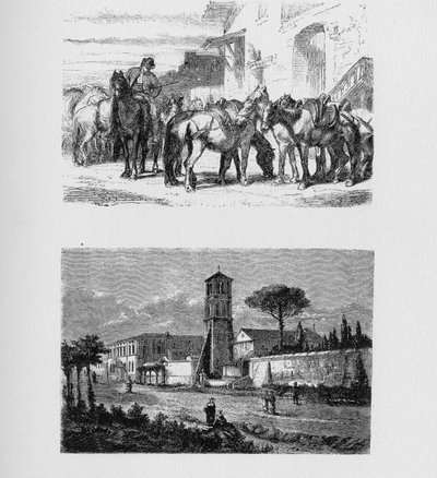 古代ローマの歴史。ヴィア・ノメンターナはイタリアの古代道路で、北に向かっています。ローマから東へ、ノメンタム 作： Unbekannt