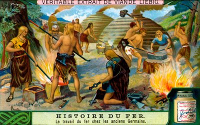 鉄の歴史：古代ドイツ人の鉄細工 作： Unbekannter Künstler