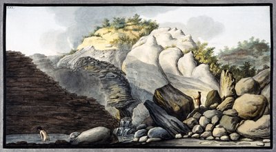 ナポリ王国、ナポリ近くのソルファテッラの温泉、1760年頃 作： Unbekannter Künstler