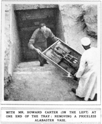 ハワード・カーター（1874-1939） ツタンカーメンの墓から宝物を持ち出す 作： Unbekannt