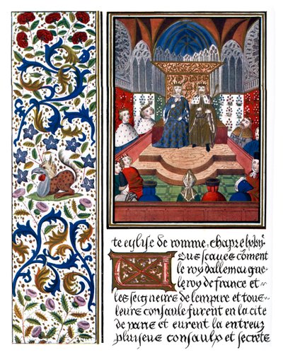 Página iluminada de Venceslau e Carlos VI 作： Unbekannter Künstler