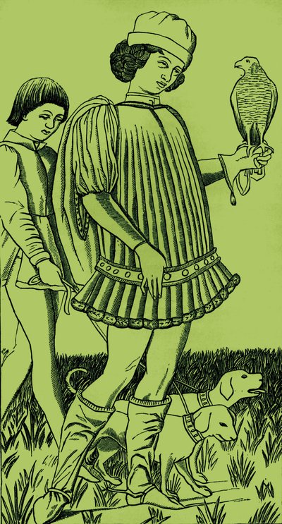 鷹を持つイタリアの貴族 作： Unbekannter Künstler