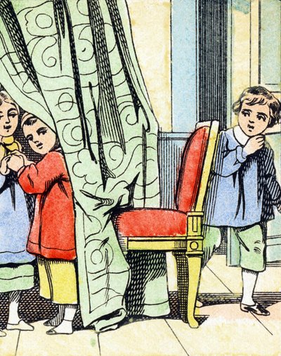 Jeu : cache キャッシュ - アルファベット - 子供向けエンタテインメント - Image epinal, popular serie c.1890 (illustration) 作： Unbekannt