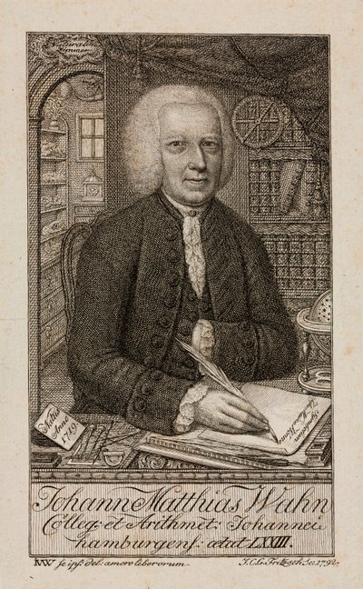 ヨハン・マティアス・ヴァーン、ドイツの数学者、1792年頃 作： Unbekannt