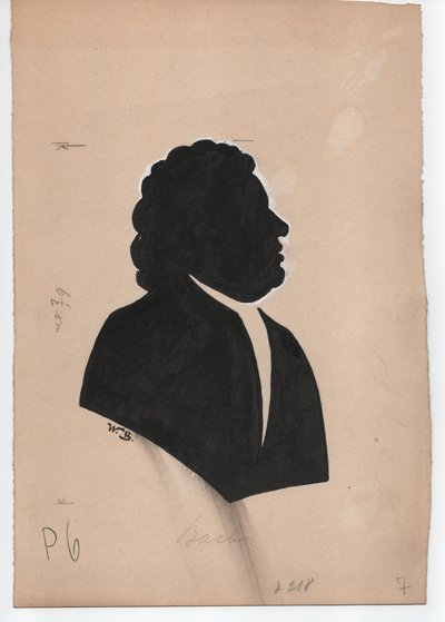 ヨハン・ゼバスティアン・バッハ（1685-1750）（1850年頃、シルエット） 作： Unbekannter Künstler