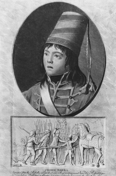 Joseph BaraまたはBarra（1779～1793）、フランスの軍人。 作： Unbekannt