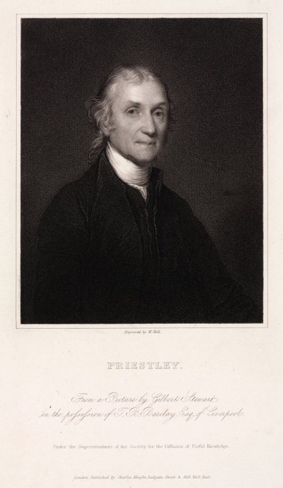 ジョセフ・プリーストリー、イギリス・アメリカの神学者、化学者、1800年頃 作： Unbekannt