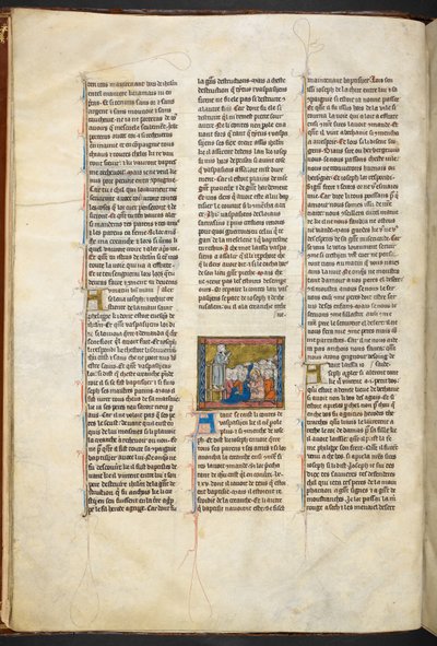 アリマテアのヨセフが聖杯の物語から信者に説教する、c 1315-1 作： Unbekannter Künstler