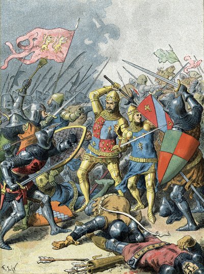 ポワチエの戦いでの善良なジョン 2 世 (1356 年) 作： Unbekannter Künstler