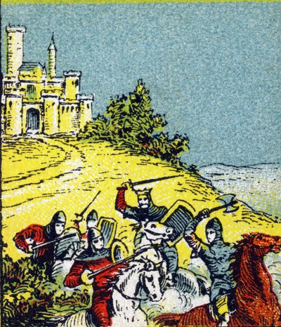 国王ルイ6世ル・グロは、王国の領主たちの強盗行為と戦った。Histoire de France "に掲載された版画。24 rue d
