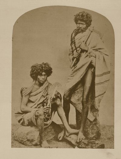 NeelgerriesのKurumbars、No.431、「インドの顔」、パブ。1872年（セピア色の写真 作： Unbekannt