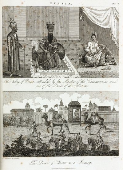 ペルシャの王と王妃 1810-1829年頃 作： Unbekannt
