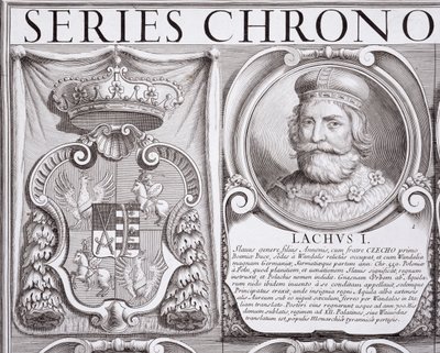 ポーランドの創始者レヒ、「Series Chronologica Ducum et Regum Polonorum」よりNo.1（エングレーヴィング 作： Unbekannt