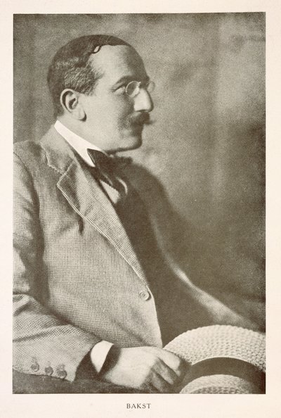 レオン・バクスト（1866-1924）、ロシアの画家、ポートレート写真（モノクロ写真 作： Unbekannt