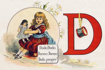 レターD睡眠、睡眠、睡眠、睡眠、人形。ABC L