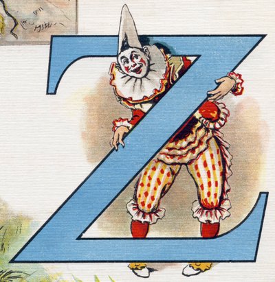 Letter Z: Zizi the clown.ABC L