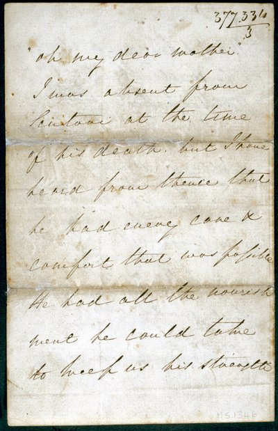 フローレンス・ナイチンゲールからの手紙（1856年5月 作： Unbekannt