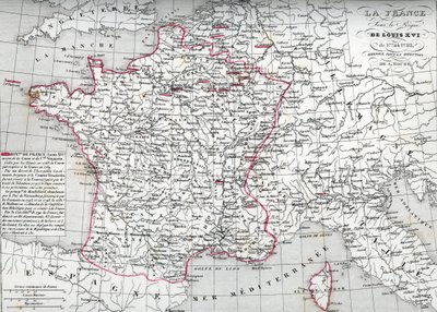 1774年から1793年までのルイ16世治世下のフランス地図 (ルイ16世時代のフランス地図) Houze著 "Atlas Universel "のプレート 作： Unbekannter Künstler