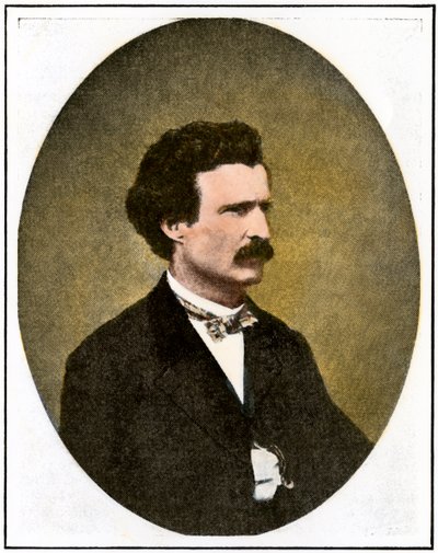 マーク・トウェイン（1835-1910）、ネバダ州バージニアシティの記者時代：テリトリアル・エンタープライズ 作： Unbekannter Künstler