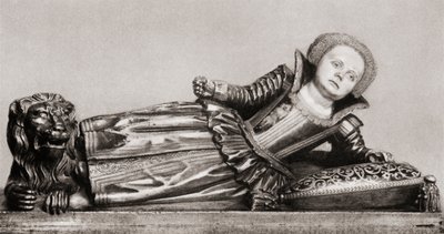 イングランド、スコットランド、アイルランドのメアリー、ウェストミンスター寺院の彼女の墓より、『The Girl Through the Ages』（1933年発行）より（リトグラフ版 作： Unbekannt