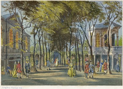 メリルボーン ガーデンズ、ロンドン 1778 年 作： Unbekannter Künstler