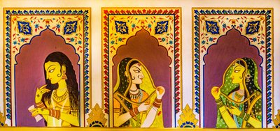 Pienoismaalaus, taide ja käsityöt Rajasthanissa, Rajasthanissa, Intiassa, Aasiassa (kuva) 作： Unbekannter Künstler