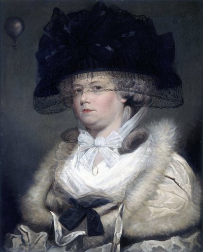 イギリス人女性初の気球乗り「ミセス・セイジ 作： Unbekannt