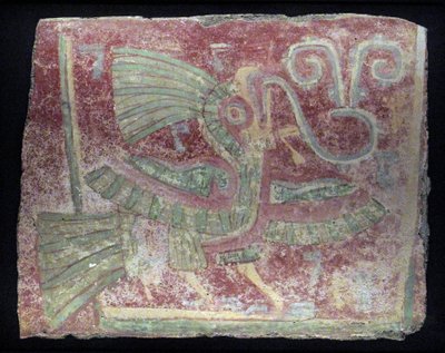 鳴き声のバーグラを伴うケツァールの壁画、初期クラシック時代、200〜600 AD 作： Unbekannt
