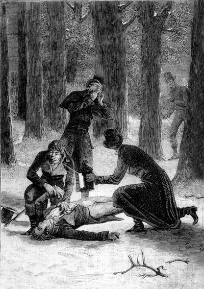1804年に発明家フィリップ・ルボン（1769-1804）がル・アーブル通りで殺害された事件、エングレーヴィング 作： Unbekannt