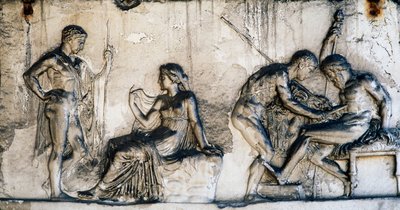 テレフースの神話、テレフースの救済の家、ヘルクラネウム、カンパニア、イタリア、ローマ文明 作： Benjamin Baud