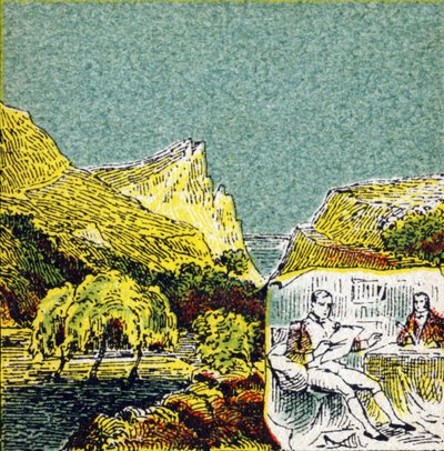 サント・ヘレネ島に亡命中のナポレオン1世ボナパルト。Histoire de France "に掲載された版画。24 rue d