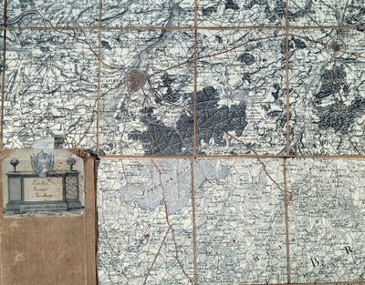 ナポレオン戦争。ナポレオンIのスタッフの地図 作： Unbekannt